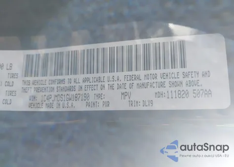 2016 Jeep Cherokee Limited z USA, uszkodzony, nr VIN 1C4PJMDS1GW187190